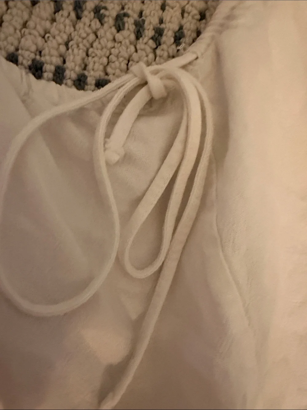 Pull&Bear White Drawstring Linen-Blend shorts